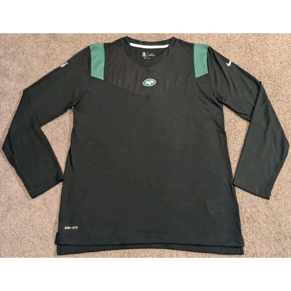Nike OnField Apparel New York jets Sidelines Players Long Sleeve Shirt Men's L - Picture 1 of 6